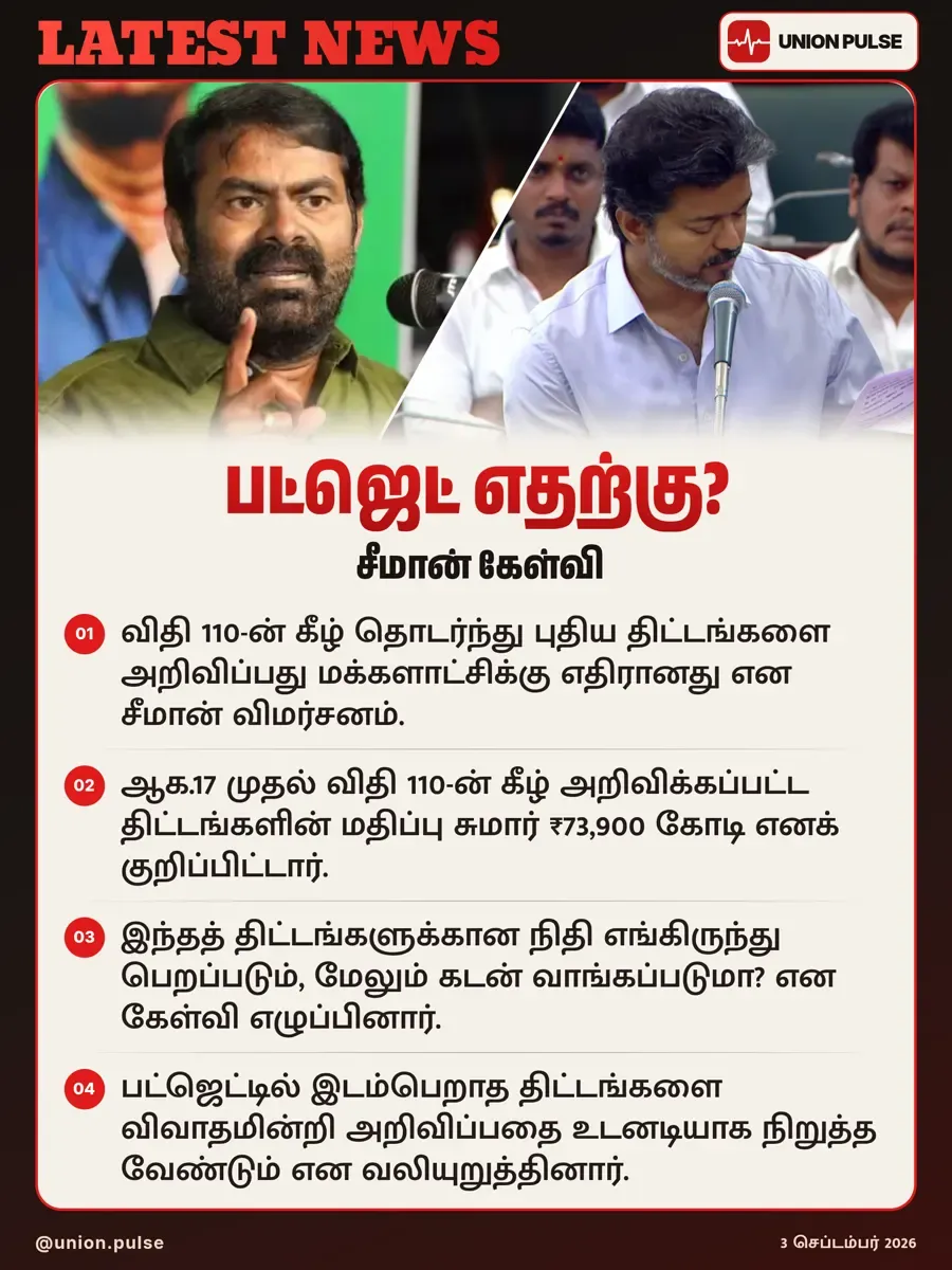 பட்ஜெட் எதற்கு? சீமான் கேள்வி