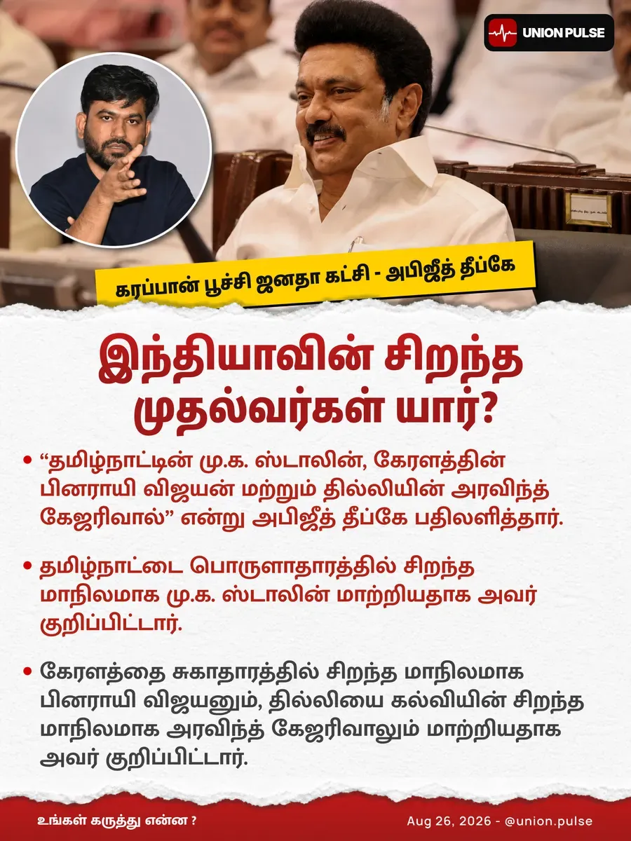 இந்தியாவின் சிறந்த முதல்வர்கள் யார்?